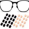 16 Pairs Eyeglass Nose Pads Foam Nose Cushion Anti Slip Adhesive Adjustable Nose Pads for Glasses Eyeglasses Stick on Plastic Frames Black/Skin Color 1mm view 1
