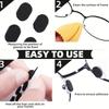 16 Pairs Eyeglass Nose Pads Foam Nose Cushion Anti Slip Adhesive Adjustable Nose Pads for Glasses Eyeglasses Stick on Plastic Frames Black/Skin Color 1mm view 2
