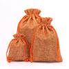 GIOTEL 50pcs/lot 9x12cm Bags Suitable For Wedding Favors Party Christmas Gift Jewelry Hessian Sack Pouches Packing(Orange) view 1