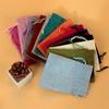 GIOTEL 50pcs/lot 9x12cm Bags Suitable For Wedding Favors Party Christmas Gift Jewelry Hessian Sack Pouches Packing(Orange) view 4