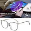 Women's Fashion Large Frame HD Anti-Blu-Ray Reading Glasses, Oversized Square Metal Reading Glasses Women (2X,Gray) view 2