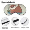Sleep Mask for Men Women Cartoon Cute Otters Eye Cover for Sleeping Breathable Sleep Eye Mask with Adjustable Elastic Strap Light Blocking Eyeshade for Night Sleeping Nap view 3