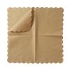 100 Pack Cocktail Napkin 2-Ply Scalloped Edged Dessert Napkins Folded 5 x 5 Inches Disposable Napkins for Dinner Wedding Birthday Party Bridal Anniversary Reception Event (Brown) view 3