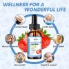 2 Pack Liquid Magnesium Glycinate Drops with Taurate & Citrate, Calm Magnesium with Omega3, L-Theanine, Potassium, Ashwagandha, Vitamin for Sleep, Muscle, Immune Health, Sugar-Free Strawberry Flavor view 3