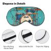 Sleep Mask for Men Women Cool Drum Set Eye Cover for Sleeping Breathable Sleep Eye Mask with Adjustable Elastic Strap Light Blocking Eyeshade for Night Sleeping Nap view 3