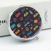 Game Video Gaming Pattern Pill Box Cute Round Pill Case Portable Medicine Tablet Vitamin Holder Organizer for Purse Pocket view 4