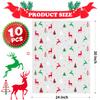 CUDICY Christmas Cellophane Gift Bags 10pcs Large Holiday Gift Wrap 24x30 Inch Clear Gift Basket Wrapping Plastic (Reindeer) view 2