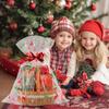 CUDICY Christmas Cellophane Gift Bags 10pcs Large Holiday Gift Wrap 24x30 Inch Clear Gift Basket Wrapping Plastic (Reindeer) view 4