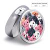 Cute Kittens Pill Box Cute Round Pill Case Portable Medicine Tablet Vitamin Holder Organizer for Purse Pocket view 2