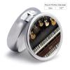 Guitar Piano Pattern Pill Box Cute Round Pill Case Portable Medicine Tablet Vitamin Holder Organizer for Purse Pocket view 2