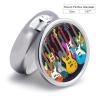 Colorful Guitars Pill Box Cute Round Pill Case Portable Medicine Tablet Vitamin Holder Organizer for Purse Pocket view 2