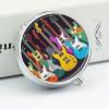 Colorful Guitars Pill Box Cute Round Pill Case Portable Medicine Tablet Vitamin Holder Organizer for Purse Pocket view 4