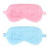 2 Pcs Plush Eye Mask Soft Sleeping Blindfold Eye Cover Comfortable Furry Faux Fur Sleeping Mask Satin Nap Night Eyeshade Cover for Women Men Gift (Blue, Pink) view 1