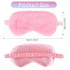 2 Pcs Plush Eye Mask Soft Sleeping Blindfold Eye Cover Comfortable Furry Faux Fur Sleeping Mask Satin Nap Night Eyeshade Cover for Women Men Gift (Blue, Pink) view 2