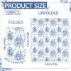 100PCS Blue Floral Napkins Disposable Hand Towels for Bathroom 3 Ply Blue and White Paper Napkins Decorative Flower Guest Napkins Chinoiserie Napkins for Wedding Bridal Shower Birthday Cocktail Party view 2