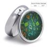 Math Question Pill Box Cute Round Pill Case Portable Medicine Tablet Vitamin Holder Organizer for Purse Pocket view 2