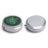 Math Question Pill Box Cute Round Pill Case Portable Medicine Tablet Vitamin Holder Organizer for Purse Pocket view 3