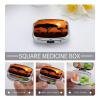Sunset African Savanna Square Pill Box Travel Portable Pill Case 2 Compartment Medicine Metal Tablet Vitamin Holder Organizer for Purse Pocket view 4