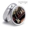 Guitar Bass Music Musical Instruments Pill Box Cute Round Pill Case Portable Medicine Tablet Vitamin Holder Organizer for Purse Pocket view 2