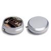 Guitar Bass Music Musical Instruments Pill Box Cute Round Pill Case Portable Medicine Tablet Vitamin Holder Organizer for Purse Pocket view 3