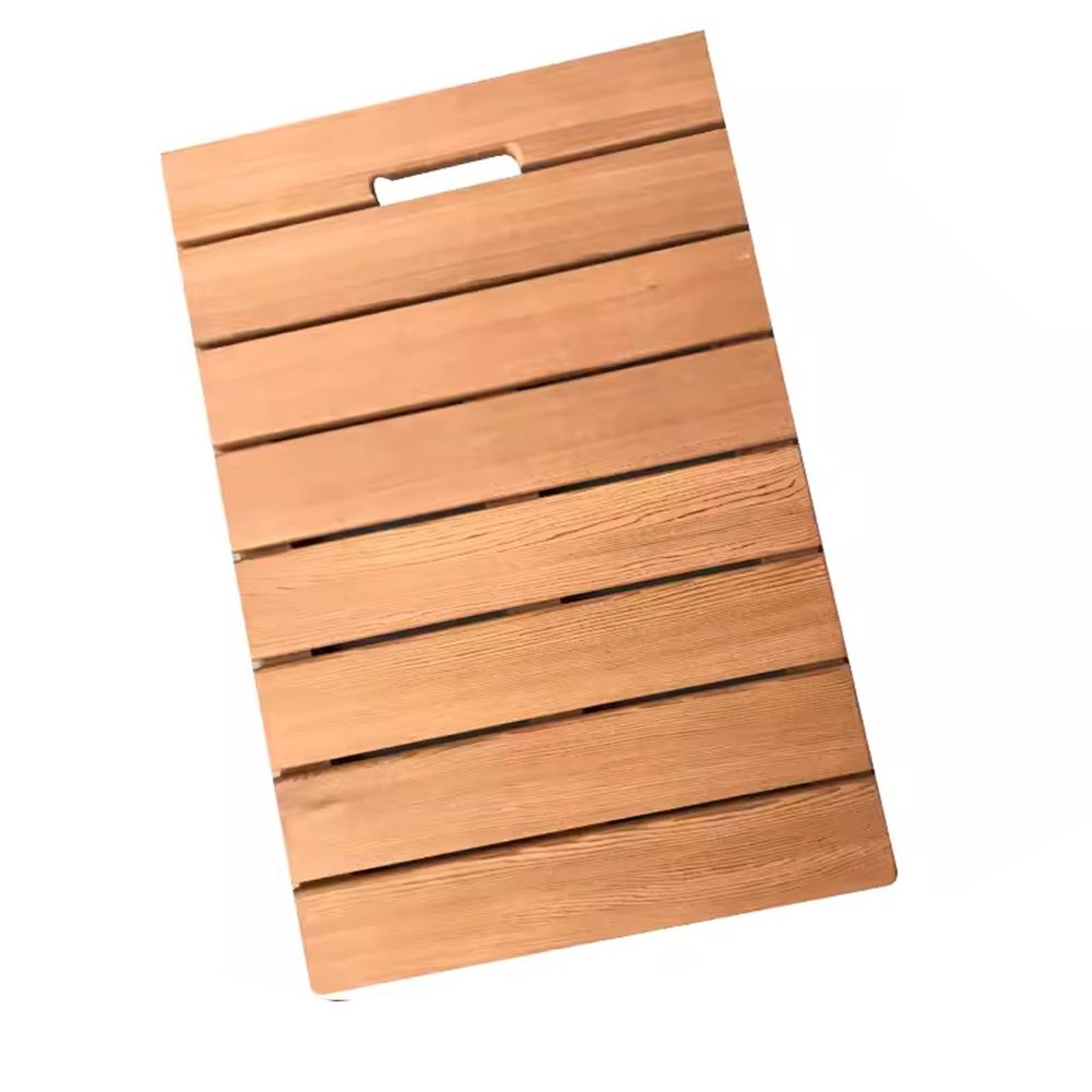 QWEASDF Shower Mat for Inside Shower Bath Mat for Bathroom Floor Spa Mat Water Resistance No-Maintenance Wooden-LikeNon Slip for Bathtub, Pool, Seaside,Cypress Solid Wood(D,W50xL70cm/W20xL28in)