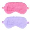 2 Pcs Plush Eye Mask Soft Sleeping Blindfold Eye Cover Comfortable Furry Faux Fur Sleeping Mask Satin Nap Night Eyeshade Cover for Women Men Gift (Rose, Violet) view 1
