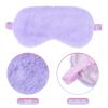 2 Pcs Plush Eye Mask Soft Sleeping Blindfold Eye Cover Comfortable Furry Faux Fur Sleeping Mask Satin Nap Night Eyeshade Cover for Women Men Gift (Rose, Violet) view 3
