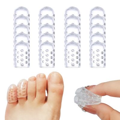 20PCS Silicone Anti-Friction Toe Protector, 2024 New Gel Toe Protectors Breathable Toe Covers, Little Toe Protectors Caps Guards for Men Women, Toe Sleeves for Corns, Blisters and Ingrown Toenails