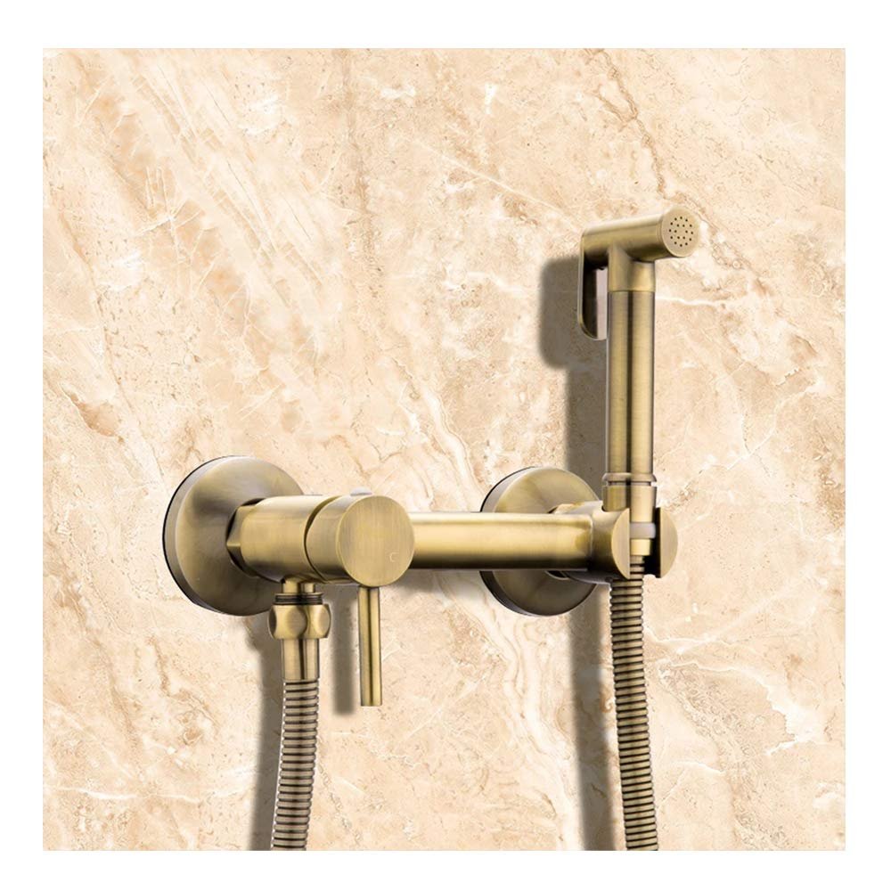 FDAVDNMG HandheldToilet Sprayer Brass BathroomSprayer Set with Hot Cold Water Baby Cloth Diaper Sprayer, Reduce The Toilet Paper, Easy to Install