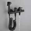 FDAVDNMG HandheldToilet Sprayer Dual Handle BathroomSprayer Set Wall Mounted Baby Cloth Diaper Sprayer with Spring Hose, Bathroom Washroom view 2