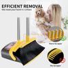 2-Pack is More economical,Brooms with Dustpan Combo Set with 52" Long Handle, Dustpan Teeth with self-Cleaning Function, Indoor and Outdoor Sweeping, Perfect for Home Office (Large/Yellow/ 2-Pack) view 4