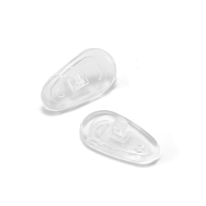 50 Pairs of Frame Universal Nose Pads, Suitable for Sunglasses, Sliding Small, Transparent White (12.8mm)