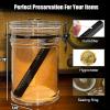 Acrylic Cigar Humidor Jar with Cigar Cutter Set, Cedar Wood Lined, Cigar Humidifier&Hygrometer, Multi-Functional Cigar Accessories, Portable Cigar Case Box for Tavel, Men Gifts view 3