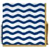 100 Pcs Wavy Blue & White Stripe Cocktail Beverage Napkins Disposable Paper Striped Dessert Napkin for Birthday Baby Shower Party Supplies Decor view 1