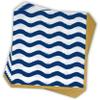 100 Pcs Wavy Blue & White Stripe Cocktail Beverage Napkins Disposable Paper Striped Dessert Napkin for Birthday Baby Shower Party Supplies Decor view 3