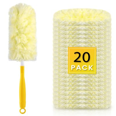 360 Duster Refills Kit, 20 Count Heavy Duty Disposable Microfiber Dusters (Yellow)