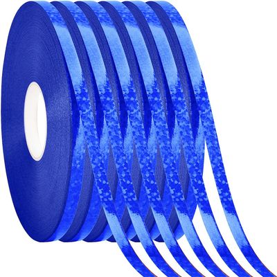 6 Rolls Blue Ribbon,Colorful Curling Ribbon for Wrapping,Bows,Crafting 02 Blue Shiny 3/16 Inch
