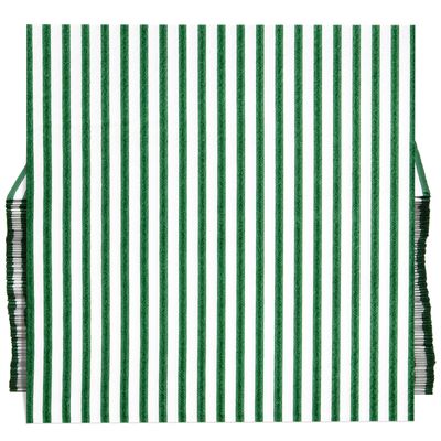 100 Pcs Green & White Stripe Cocktail Beverage Napkins Disposable Paper Thin Striped Dessert Napkin for Birthday Baby Shower Party Supplies Decor