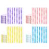 100 Pack Scalloped Pastel Striped Cocktail Napkins 5x5 Inch Disposable Paper Beverage Napkins for Birthday Baby Shower Summer Party Dinner Decor Supplies view 1