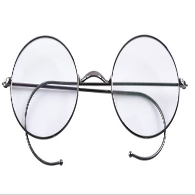 Agstum Anti-Blue Light Reading Glasses, Retro Mid Large Round Wire Rim Cable Readers without Nose Pads (Gunmetal / 47mm Size, 1.75 x)