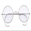 Agstum Anti-Blue Light Reading Glasses, Retro Mid Large Round Wire Rim Cable Readers without Nose Pads (Silver / 45mm Size, 2.25 x) view 1