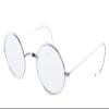 Agstum Anti-Blue Light Reading Glasses, Retro Mid Large Round Wire Rim Cable Readers without Nose Pads (Silver / 45mm Size, 2.25 x) view 2