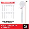 12 Count 10-Inch Disposable Clear Plastic Serving Spoons for Catering, Weddings, Holiday Parties, and Buffets - Large Utensils by Stock Your Home view 2