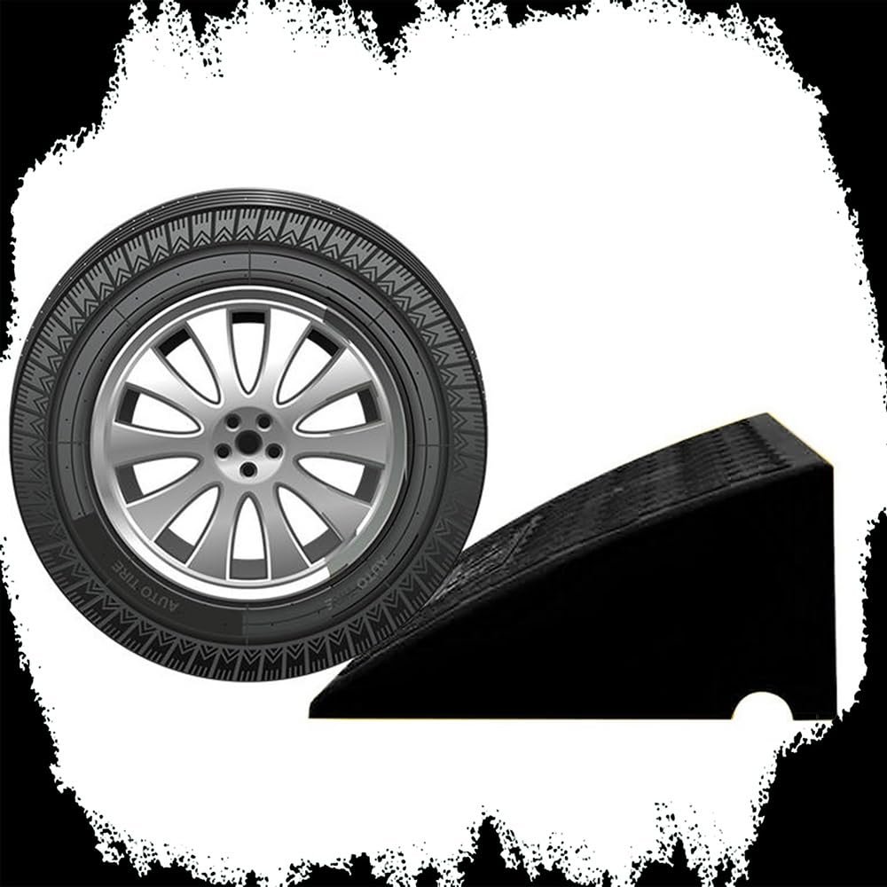 OUKEJNM Driveway Curb Ramps 3" 4" 5" Rise Threshold Ramp Rubber Wheelchair Ramp Entry Ramp for Sidewalk Lawn Mower Cars Wheelchairs Pet Mobility (Black,1.6" Rise/4cm)