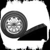 OUKEJNM Driveway Curb Ramps 3" 4" 5" Rise Threshold Ramp Rubber Wheelchair Ramp Entry Ramp for Sidewalk Lawn Mower Cars Wheelchairs Pet Mobility (Black,4" Rise/10cm) view 1