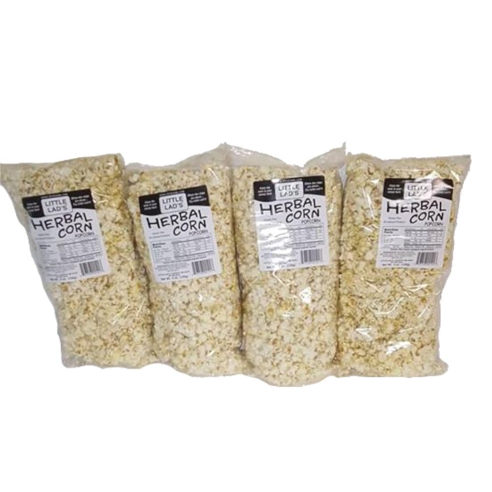 Little Lads Herbal Popcorn, NON-GMO - Maine Made - 5 ounce, 4 count
