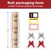 EWES Kraft Christmas Wrapping Paper Brown Set Funny Rolls vintage Santa Claus For Kids Cute Cartoon Thick Gift Wrap Sheets Unique Retro Heavy Duty Reversible Fun Total 28.5sq.ft view 2