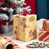 EWES Kraft Christmas Wrapping Paper Brown Set Funny Rolls vintage Santa Claus For Kids Cute Cartoon Thick Gift Wrap Sheets Unique Retro Heavy Duty Reversible Fun Total 28.5sq.ft view 4