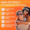 ZEBORA Vitamin D3 K2 with Zinc and Selenium - 5000 IU of Vitamin D3, 100 Mcg MK7 Vitamin K2 for Maximum Absorption, Supports Bones, Teeth & Immune Healt, 120 Capsules view 3