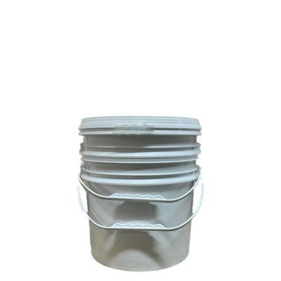 2.5 Gallon Bucket Food Safe Container with Lid (White, 2pc with Lid) Great for All-Purpose Usage